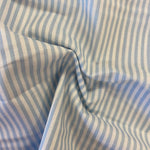 Remnant 803257 100% Cotton - 80cm x 140cm Blue and White 3mm narrow Stripe