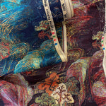 Stunning Mango Silk Digital Prints - Hill Gardens in 2 Colours - Black / Brown