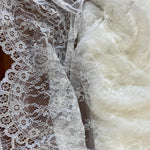 Remnant 20807    2m x 160cm Ivory  Lace