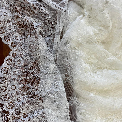 Remnant 20807    2m x 160cm Ivory  Lace
