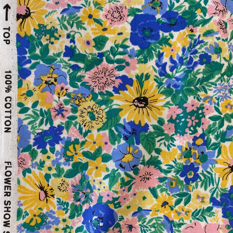 Remnant 30803  60cm  Liberty 100% Cotton Poplin Flower Show Sunrise