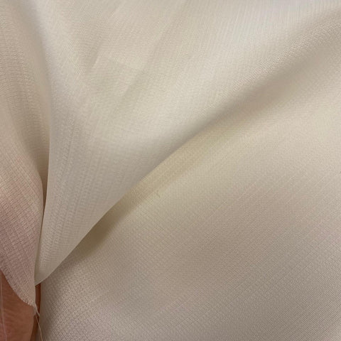 Remnant 30825  95cm x 140cm Ivory Textured Heavy Organza