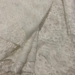 Remnant 50803  80cm White Soft Flower Lace x 150cm  £4