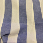 Remnant 80802  80cm x 150cm wide 100% Cotton 1.5" Large Denim Stripe on White