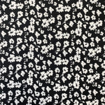 BLACK AND WHITE FLORAL SOFT TOUCH POLYESTER  -£7.00  Per Metre - Sold By Half Meter (Copy)