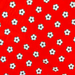 Polycotton Print - Footballs - Red - £3.00 Per Metre -  Sold by Half Metre
