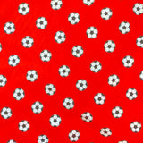 Polycotton Print - Footballs - Red - £3.00 Per Metre -  Sold by Half Metre