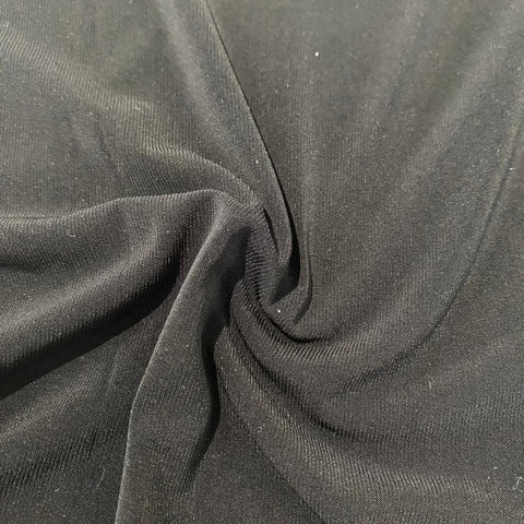 Remnant 021001  0.4m Ritual Polyester Jersey - Jet Black - 150cm wide