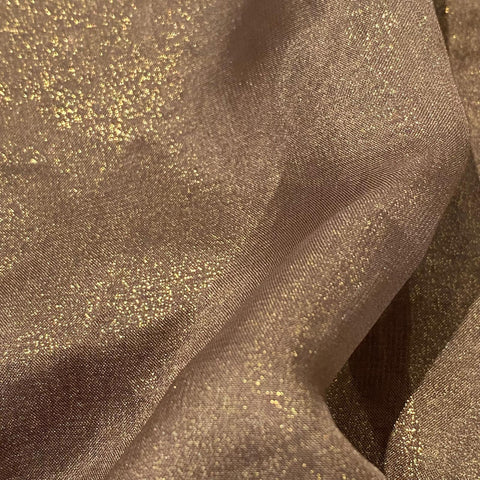 Remnant 60906  1m Sparkle Organza in Brown x 140cm