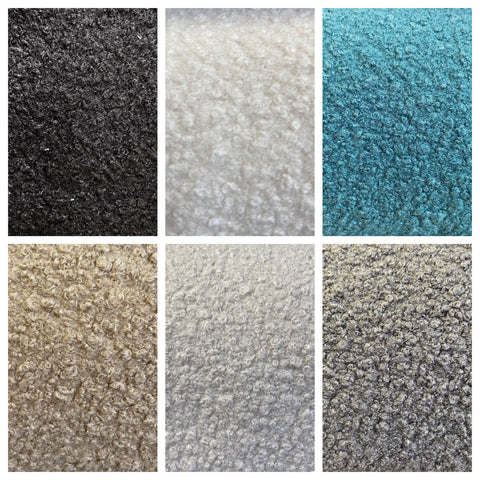 LUXURY POLYESTER BOUCLE JERSEY 145cm WIDE IN 7 COLOURS