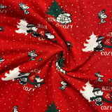 Cotton Jersey - PEANUTS SNOOPY WARM AND COSY CHRISTMAS  - £10.00 Per Metre - Sold By Half Metre
