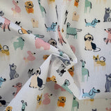 Remnant 51032  30cm  x 114cm Polycotton Pastel Dog Days
