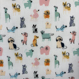 Remnant 51032  30cm  x 114cm Polycotton Pastel Dog Days