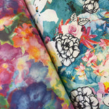 2 Beautiful Floral Designs Stretch Denim - Select Design- £14m (Sold by Half Metre)