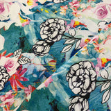 2 Beautiful Floral Designs Stretch Denim - Select Design- £14m (Sold by Half Metre)