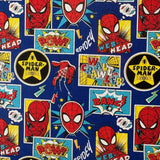100% Cotton - Spider Man Outside the Box Navy - Sold By Half Metre