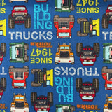 100% Cotton - Tonka Trucks Building Blocks - Sold By Half Metre