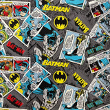 100% Cotton - Batman Collage Grey - Sold By Half Metre