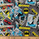 100% Cotton - Batman Collage Grey - Sold By Half Metre