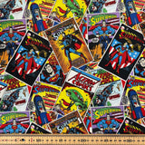 100% Cotton - Superman Comic Stack Toss - Sold By Half Metre