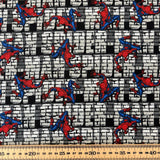 100% Cotton - Spiderman Crawler - Sold By Half Metre