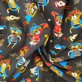 STOF FRANCE Cotton Jersey - Superheros  £8.00   Per Metre - Sold By Half Metre