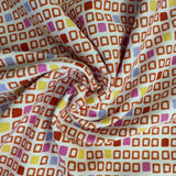 STOF FRANCE Cotton Jersey - Colourful Mini Squares Fabric £8.00   Per Metre - Sold By Half Metre