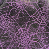 Halloween - Purple on Black Mesh Spider Web Net - £4.50 Per Metre - Sold by Half Metre