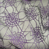 Halloween - Purple on Black Mesh Spider Web Net - £4.50 Per Metre - Sold by Half Metre