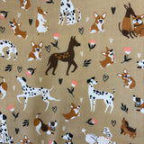 Dogs Polycotton Print - £4.00 Per Metre -  Sold by Half Metre