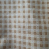 Remnant 260641  65cm BEIGE GINGHAM 100% CRAFT COTTON 44"/112cm