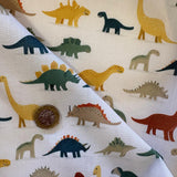 Mini Dinosaurs Polycotton Print - £4.00 Per Metre -  Sold by Half Metre