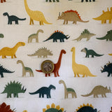 Mini Dinosaurs Polycotton Print - £4.00 Per Metre -  Sold by Half Metre