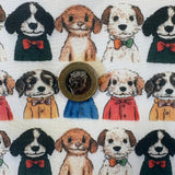 Dogs Line Up! Polycotton Print - £4.00 Per Metre -  Sold by Half Metre