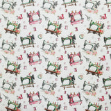 Polycotton Print - Sewing Machines - Sold by Half Metre