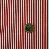 Red and White Narrow Striped Polycotton Print  £4.00 Per Metre -  Sold by Half Metre