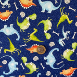 100% Oeko-Tex Cotton - Little Dinosaurs - Sold By Half Metre