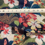 Stunning Mango Silk Digital Prints - Life in the Jungle Bamboo - Sold by the Half Metre