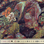 Stunning Mango Silk Digital Prints - Hill Gardens in 2 Colours - Black / Brown