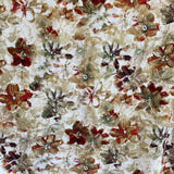 Linen Rayon Muted Floral and Navy Circles - 60% Linen 40% Rayon 140cm wide £11m