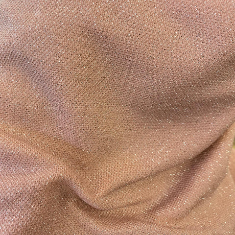 Remnant 110810  Approx 70cm Glitter Pink Jersey  - 180cm wide - Odd Shape