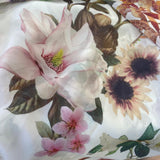 Remnant 120812/3   1m Ivory Printed Floral Chiffon  - 140cm wide