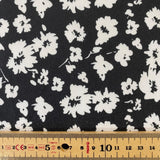 BLACK AND WHITE FLORAL SOFT TOUCH POLYESTER  -£7.00  Per Metre - Sold By Half Meter (Copy)