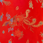 Red Dragon Chinese Satin Brocade - £7.50m (Sold By Half Metre) 112cm wide 100% Polyester