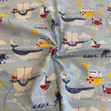 Remnant 1.65cm x 112cm 100% Cotton (Craft) - Nautical Friends
