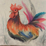 Linen Look Panel - Cockerel  18" x 18"  45cmx 45cm
