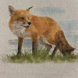 Linen Look Panel - Mr Fox  18" x 18"  45cmx 45cm