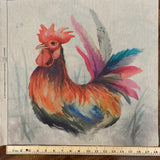 Linen Look Panel - Cockerel  18" x 18"  45cmx 45cm