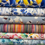 Linen Viscose Mix  - £10.00 Per Metre - Select Design - Sold By Half Metre