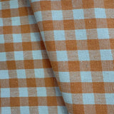 Gingham Mixed Fibres Linen Look  - £7.00 Per Metre - Select Design - Sold By Half Metre